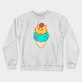 Strawberry Ice Cream Cat Crewneck Sweatshirt